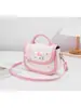 2026 Versión Coreana Bolso de Mano de Chica Gato Versátil Estilo Ins Bolso de Hombro Bolso Tejido de Nicho para Mujer Gato Lindo