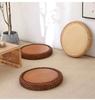Cojín Estilo Japonés de Hierba y Sauce Cojín Redondo para Ventana Bahía Futón de Ratán Tatami Asiento para el Hogar Sala de Estar Exterior Taburete