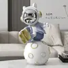 Astronauta cosmonauta porche de entrada de casa mueble bar adorno de escritorio artículo decorativo regalo de inauguración de casa