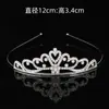 Diadema Coreana de Aleación con Pedrería para Niñas, Corona de Amor Tridimensional de Princesa para Fiesta de Baile, Tocado de Novia para Boda, Transfronterizo