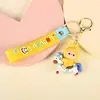 Llavero de goma suave de dibujos animados de PVC, muñeco de peluche 3D personalizado, colgante para mochila, llavero, accesorio para bolso, regalo pequeño