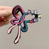 Pinza para el pelo de verano estilo ins con bloques de color para mujer, pasador lindo de lunares japoneses para niña, pinza de tiburón grande para recogidos.