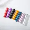En stock 10ML botella dispensadora de perfume giratoria de dos secciones con carcasa de aluminio, botella pulverizadora oral cosmética, botella de perfume de vidrio, botella vacía