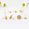 Fabricantes acero inoxidable DIY aretes hechos a mano accesorios colgantes aguja plana aguja de arete aretes planos fondo plano joyería al por mayor