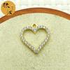 Corona amor DIY accesorios para joyería accesorios punto Perla pequeño estilo fragante cuerda de mano colgante cabeza en forma de corazón hueco colgante de cuerda de cabeza