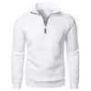 Sudadera casual de media cremallera con cuello alto, transfronteriza, moderna, simple, holgada, talla grande, sudadera de forro polar para hombre de Amazon