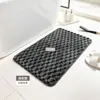 Alfombra de Baño Gruesa Antideslizante 3D Alfombra de Mesita de Noche para Dormitorio en Casa Felpudo para Recibidor Alfombra Absorbente de Agua para Suelo de Baño