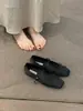 Sapatos Mary Jane Estilo Fada Suave 2025 Novo Estilo Francês Elegante Laço Bico Quadrado Boca Rasa Sapatos de Festa