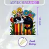 Enfeite de Fada em Vidro Colorido Apanhador de Sol em Acrílico Decoração de Floresta Fantástica Pendurado Placa Pendurada