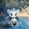 Adornos Navideños de Acrílico con Patrón de Pequeño Dragón Lindo Transfronterizos Decoraciones para Árbol de Navidad Interior de Casa y Coche Navidad