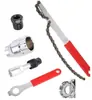 Herramienta de reparación de bicicletas, extracción del eje central, extracción del volante, extracción de la cadena, extracción de la manivela, herramienta multifunción