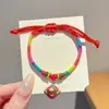 Pulseira de Alta Qualidade Estilo Zongzi 2026 Nova para o Festival do Barco-Dragão, Pulseira de Fio Colorido Estilo Xizang com Pingente de Paz, Corda de Mão Estilo Étnico