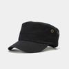 Gorra militar de color sólido de talla grande para hombre, gorra militar para estudiante, entrenamiento militar, sombrero para el sol transpirable, gorra de copa plana europea y americana, personalización