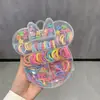 Nuevo set de caja de regalo con coletero y pinzas para el pelo para niñas, cuerda para el pelo dulce de macarrón, pinzas lindas, set de caja de regalo de accesorios para el pelo