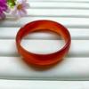 Pulsera de calcedonia de ágata roja de Brasil regalo para niños pulsera de hielo a través del anillo pulsera ancha de ágata roja pulsera para niños al por mayor