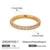 Anillo Jiding Europeo y Americano de Circonita Acero Titanio Lujo Accesible Joyería de Alta Gama Anillos que no se Desvanecen Joyería Transfronteriza de Acero Inoxidable