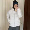 Jaqueta de Algodão Canelada com Capuz Leve Estilo Coreano Nova Inverno 2026 para Mulheres, Casaco Curto Quente Solto de Tamanho Grande
