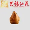 Figurinhas de madeira esculpidas dos doze animais do zodíaco em sândalo amarelo, um conjunto completo de ornamentos artísticos para decoração criativa de mesa de escritório