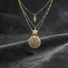 Collar con Colgante de Concha y Estrella de Mar en Capas Estilo Europeo y Americano para Mujer, Joyería de Cadena para Clavícula de Moda Nicho Estilo Vacaciones en el Océano