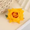 Flor artificial de franela, cabeza de flor de rosa, rosa de ángulo de alta calidad, flor artificial, accesorios para arreglos florales, materiales de colocación hechos a mano para flor DIY