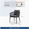 Mesas e Cadeiras para Pátio Externo, Mesa de Chá para Terraço de Jardim de Villa, Móveis de Rattan, Mesa de Jantar de Ardósia de Alta Qualidade, Cadeiras Teslin