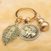 Colgante de Calabaza de Cobre Llavero de Latón Set de Tres Piezas con los Doce Signos del Zodiaco y una Joyería de Riqueza Nocturna Decoración Puesto Callejero Artículos de Yiwu