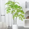Planta Artificial Verde de Bambú Nantian de Gama Alta Lujo Ligero para Interior Grande de Pie en Maceta Adorno Decorativo para Sala de Estar Árbol Biónico