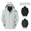 Nueva Norma Nacional Parka de Plumas 3 en 1 para Hombre Cortavientos Impermeable Cálida Chaqueta para Mujer Ropa de Exterior Senderismo Montañismo