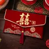 Envelopes vermelhos de casamento 2026 novo modelo bolsas de envelope vermelho para noivado e casamento, envelopes de tecido de alta qualidade de tamanho grande para presentes em dinheiro