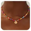 Collar de Corazón Turquesa Colorido de 26 Letras Transfronterizo Europeo y Americano, Gargantilla Elegante y Versátil