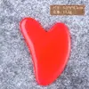 Gua Sha em Forma de Coração de Cera de Abelha de Resina Salão de Beleza Facial Conjunto de Folhas de Gua Sha Não de Jade para Massagem Corporal Completa