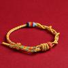 2025 Cuerda Roja Año de la Serpiente Año de la Vida Pulsera de Cuerda Roja Serpiente Femenina Dragón Cuerda Serpiente Cuerda de Mano Tejida Puede Enhebrar Oro