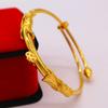 Shajin Nuevo Estilo Étnico Vintage Combinable Personalizado Moderno Hebilla de Empuje y Tirón Ajustable Pulsera de Loto Brillante para Mujer