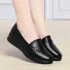 Piel Suave Transpirables Planos Cómodos Suela Suave Zapatos de Madre Bordado de Flores Zapatos de Corte Bajo Tacón de Cuña Trabajo Viaje Diario Zapatos de Trabajo Mujer