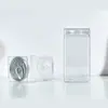 Venda Direta da Fábrica Pote Quadrado Transparente para Pet Plástico de Grau Alimentício Pote para Comida Embalagem para Nozes Flores Chá Doces Pote Selado com Tampa