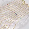 Pulsera de Cadena de Caja de Circonita Colorida Retro Europea y Americana Pulsera Dorada para Dama Joyería Incrustada Regalo de Cumpleaños