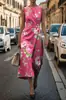 Site Independente Transfronteiriço Amazon Temu Moda Tendência Vestido Soltinho de Manga Curta Roupa Feminina de Verão Atacado