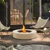 Mesa de Chimenea de Fuego Real con Calefacción a Gas Alcohol para Paisajismo Exterior Decoración de Casa de Huéspedes Fogata Jardín Patio Fosa de Fuego Exterior