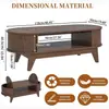 Mesa de Centro Ovalada Estilo Nórdico para Uso Doméstico, Mesa de Almacenamiento Minimalista Artística de Gama Alta para Sala de Estar con Espacio de Almacenamiento