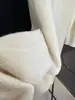 Pantalones casuales blancos, suaves y esponjosos, de pierna ancha para mujer, holgados y con caída, adecuados para otoño e invierno, joggers de pierna recta con textura similar a una toalla