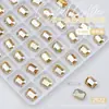 Manicura Champagne Diamante Punto Maillard Diamante Puntiagudo Diamante de Cristal Estéreo Super Brillante Joyería Decoración de Uñas K9