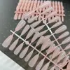 Unhas Prontas para Usar, Feitas à Mão com Adesivos de Nail Art, Cor Nude, Base de Cor Sólida, Unhas Transparentes para Usar