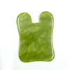 Raspador Massageador Facial de Jade Natural Linha Completa Facial Raspador Meridianos Formato de Chifre Raspador de Jade Xiuyan
