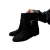 Botines Birkenstock estilo francés para mujer que aumentan la altura, nueva colección de otoño 2026, botas de caña media con suela gruesa, populares botas Martin