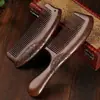 Peine de Sándalo Dorado Natural para Uso en Casa para Mujeres con Cabello Largo, Peine de Sándalo, Peine de Madera Tallada de Doble Cara para Alisar el Cabello