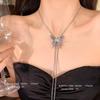 Collar de perlas, diamantes y flores en forma de gota de agua, estilo francés, ligero, lujoso, con cadena de clavícula, para vestido de noche, a la moda, para mujer
