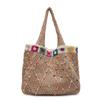 Bolsa de Hombro de Punto con Cuentas de Girasol Nueva para Primavera y Verano 2025, Pequeña, Estilo Mori, Estilo Perezoso, Dulce, Ligera