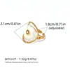 Anillos con un nicho, sensación de alta gama, lujo ligero, empaque de joyería estilo ins, joyería de diseño de concha y flor para mujer, venta al por mayor transfronteriza de verano