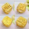Anillo para Hombre Anillo de Dragón para Hombre Anillo del Buda de Vientre Grande Anillo Más que Año Agresivo Generoso Joyería Chapada en Oro