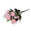Brocotes de Rosa de Té Artificiales, Flores Falsas, Rosas de Seda de Mano, Ramos de Flores Artificiales de Alta Calidad para Mesas de Comedor